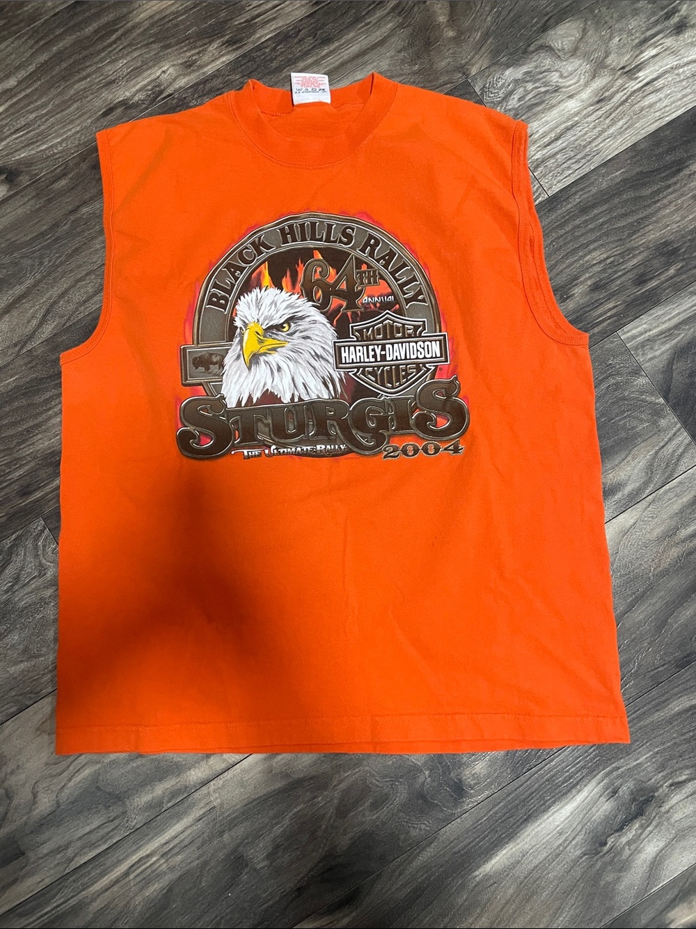 Harley-Davidson Orange Kids Sleeveless Sturgis 2004 Eagle Tank